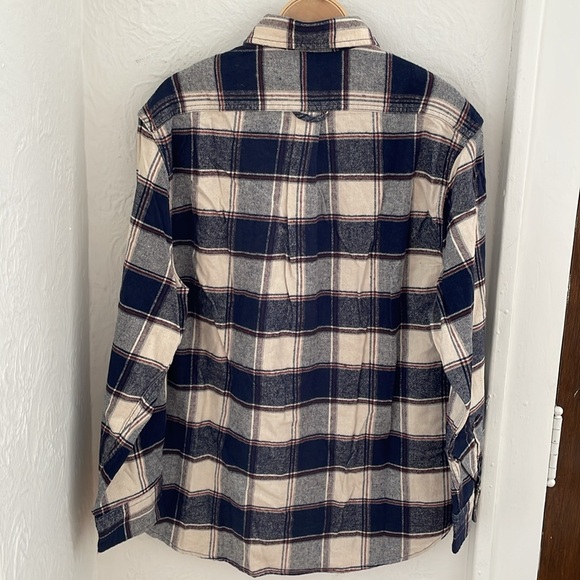 JACKS MFG. Men's Casual Button-up Flannel Shirt Size L In Blue Multi - Picture 4 of 5